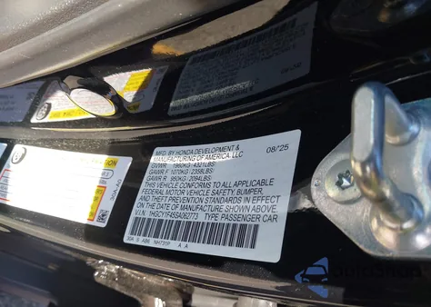 2025 Honda Accord Se z USA, uszkodzony, nr VIN 1HGCY1F45SA062773